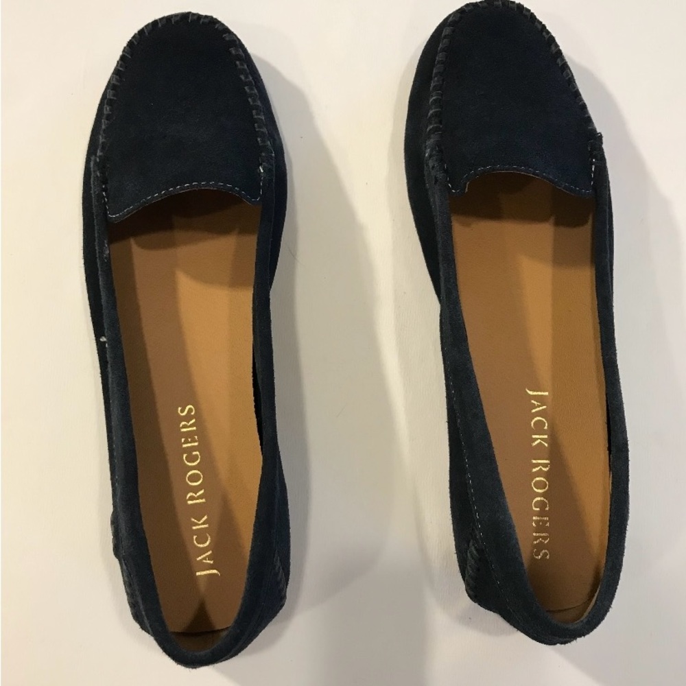 Jack Rogers suede Moc , Navy blue brand new